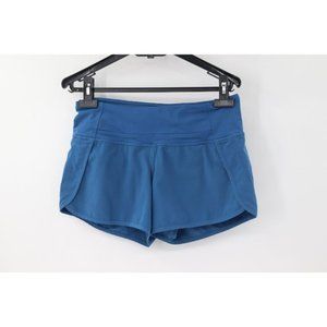 Lululemon Women's 4 Run Times Shorts 4 Way Stretch 4" Blue Lightweight gym